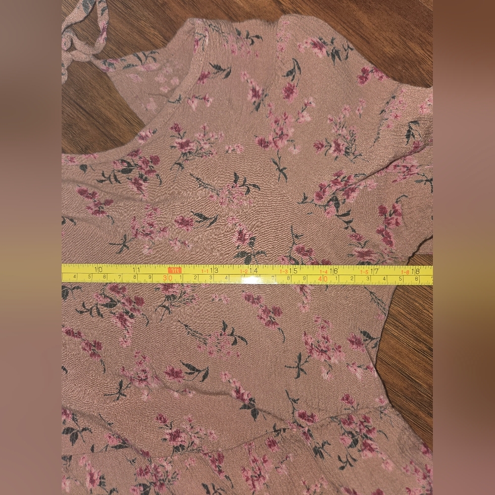 American Eagle Earthy Floral Semi Backless Long Sleeve Boho Tunic XS - Picture 7 of 11